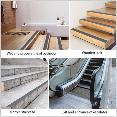 Antirutschmatte, die selbstklebend ist, richtig auf Treppenstufen