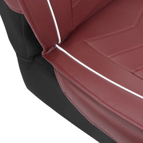 1 Stears PU-Leder-Autositzbezüge, Vorder- und Rückseitenschutz-Kissen-Set,  Innensitzbezug mit Tasche für Auto, LKW