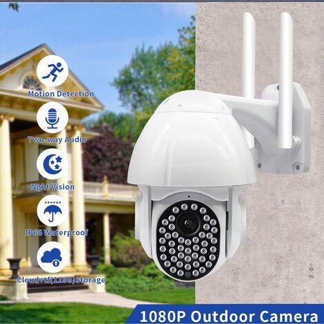 GUUDGO 1080P 10 LED PTZ IP Überwachungskameras Wlan Wifi Kamera Überwachung 