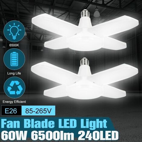 60W LED Warmweiß Garage Werkstatt Licht verformbare Deckenleuchte Garage Lampe 