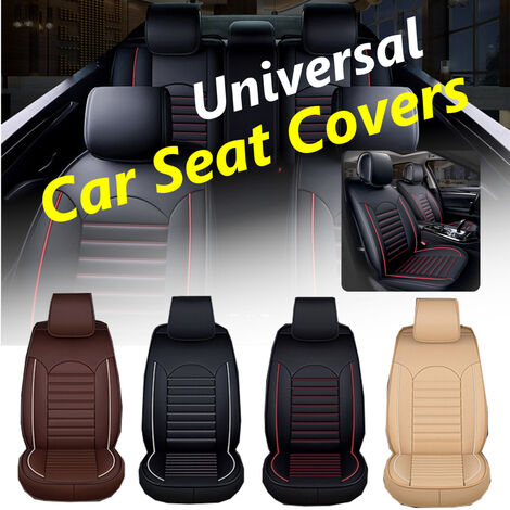 Vollständig geschlossenes 3D-Universal-Autositzbezug-Set für 4 Jahreszeiten  Rücksitz verfügbar (Kaffee, Streifen)