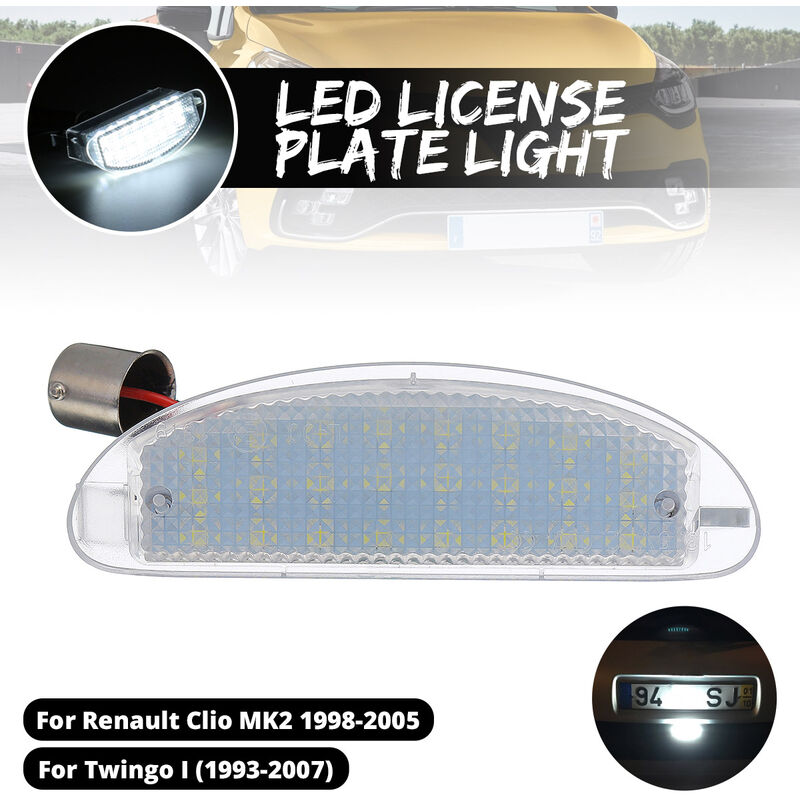 12V LED License Number Plate Light For Renault Clio MK2 1998-05 Twingo  LAVENTE