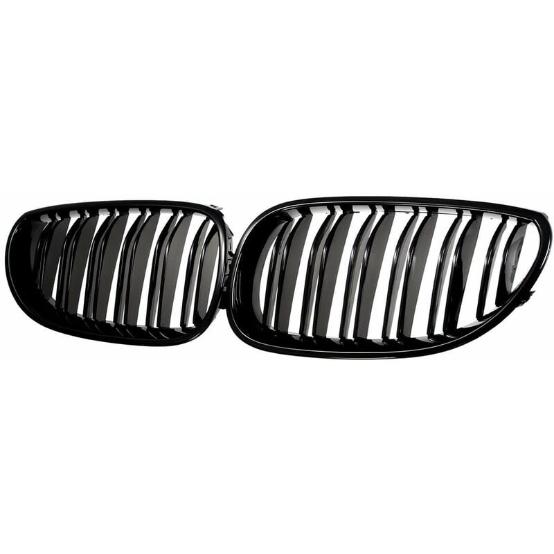 Pair Grilles Gloss black For BMW 5 Series M5 E60/E61 2003-2010 LAVENTE