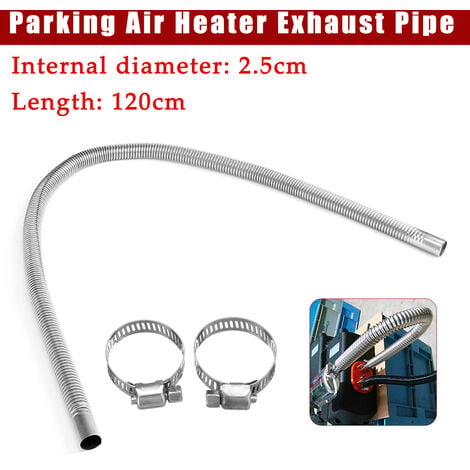 D-2.5cm L-120cm/ 60cm Stainless Steel Exhaust Pipe Ripple Round