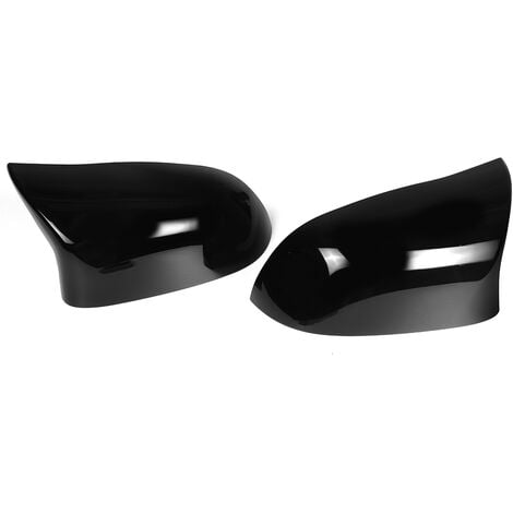 Pair Glossy Black Side Door Mirror Cover Cap For Vauxhall Opel