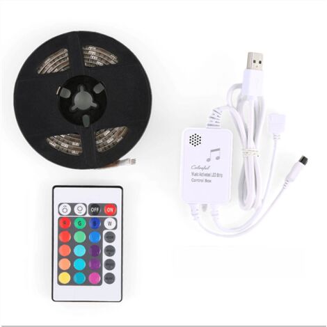 2x RGB LED clips for glass shelves (16 colors remote control LED