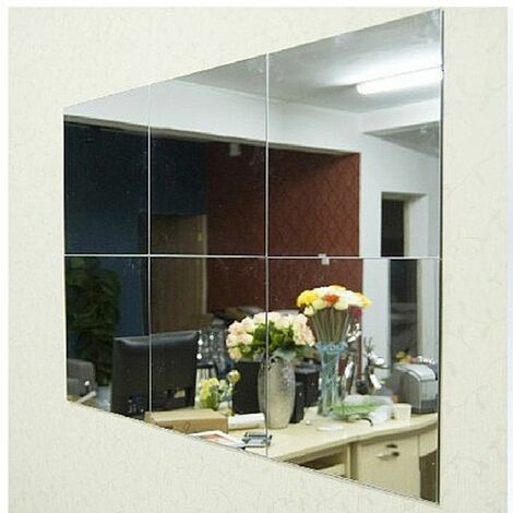 Self-adhesive Mirror Mosaic Tiles Stickers Mini Square Mirror Tape DIY  Craft Decoration Reflective Glass Tiles Home Decor