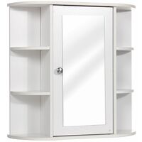 Wall-mounted Bathroom Cabinet Toilet Cabinet Door Lock with Mirror - 9 shelves Storage Cabinet LAVENTE