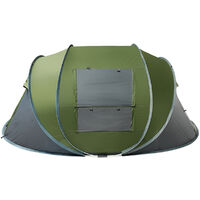 5-8 Person Automatic Pop Up Tent Waterproof Outdoor Camping Hiking Portable Green