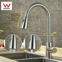Modern Kitchen Sink Mixer Taps Swivel Spout Basin Faucet Chrome Mono Faucet LAVENTE
