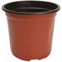 100pcs Round Plastic Flower Pot Garden Plants Planter Balcony Home 14 * 9 * 13cm WASHED