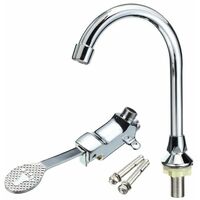 Single Handle Foot Pedal Valve Faucet Kitchen Bathroom Copper Basin Sink