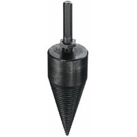 45mm High Speed ??Twist Drill Bit Wood Splitter Screw Cones, Black Steel Splitting (Hex Handle)