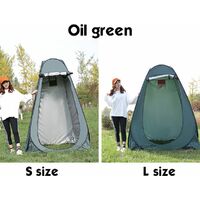 Portable Up Tent Privacy Locker Room Outdoor Toilet Shower Dressing Room Camping (Green, Size L)