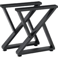 2x Industrial Steel Table Leg Metal