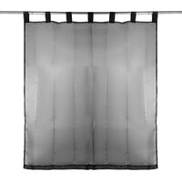 1PC Top Voile Net Panels Voiles Window Curtains for Bedroom Living Room (black,1 panel 137x140cm)