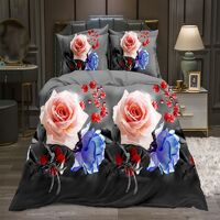 3PCS 3D Flower Printed Duvet Cover Pillow Cases 200*200cm