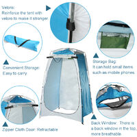 Portable Instant Tent Camping Shower Toilet Outdoor Hiking Dressing Changing Tent with Bag(Blue+Grey)