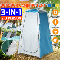 Portable Instant Tent Camping Shower Toilet Outdoor Hiking Dressing Changing Tent with Bag(Blue+Grey)