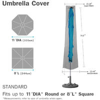 Outdoor Parasol Cover Cantilever Garden Market Patio Umbrella Canopy Waterproof Protector Cover With Bag