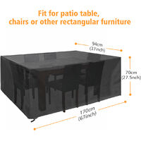 Tvird Heavy Waterproof Rattan Cube Outdoor Garden Furniture Dust UV Rain Cover