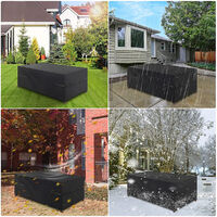 Furniture Cover Table Sofa Outdoor Garden Patio Black 125x63x74cm