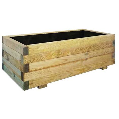 Fioriera in Legno 90x40 Rettangolare Vaso Cassetta da Balcone Giardino Portavaso