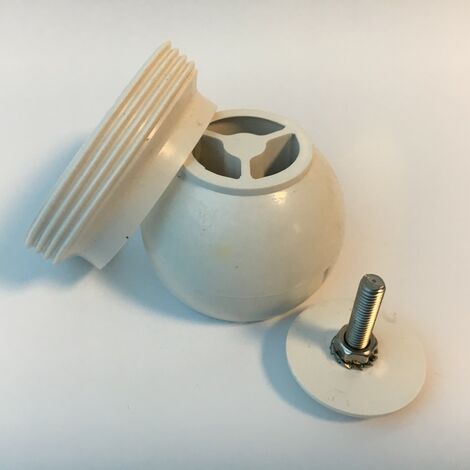 Kit sfera orientabile e ghiera in ABS bianco per bocchette Pools
