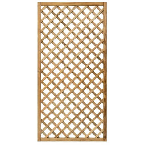 Grigliato Pannello 90x180 cm Steccato in Legno da Terrazzo Giardino Divisorio