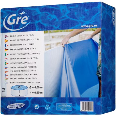 Liner Gre diametro 350 cm - h 90 cm azzurro - overlap sp. 20/100