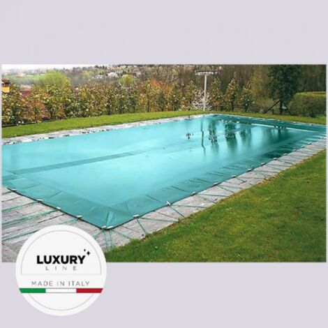 Copertura invernale Premium con occhielli e tiranti per piscina 4x8