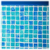 Liner Gre 915 cm - 470 cm - h 132 cm mosaico - colgante sp. 50/100