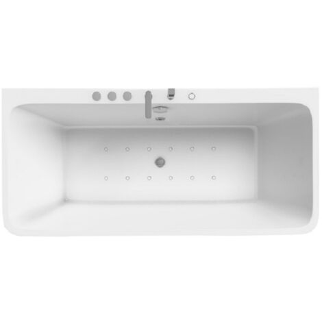 Whirlpool Indoor Spa Badewanne VALLERIE weiss Indoor 170 x 75 cm mit Maassagedüsen