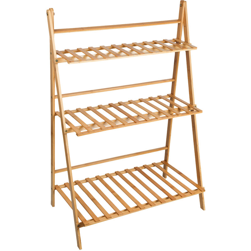 Étagère à Fleurs en Bois Supports de Pots Porte Plante Bois 5 tablettes Ornement Petites