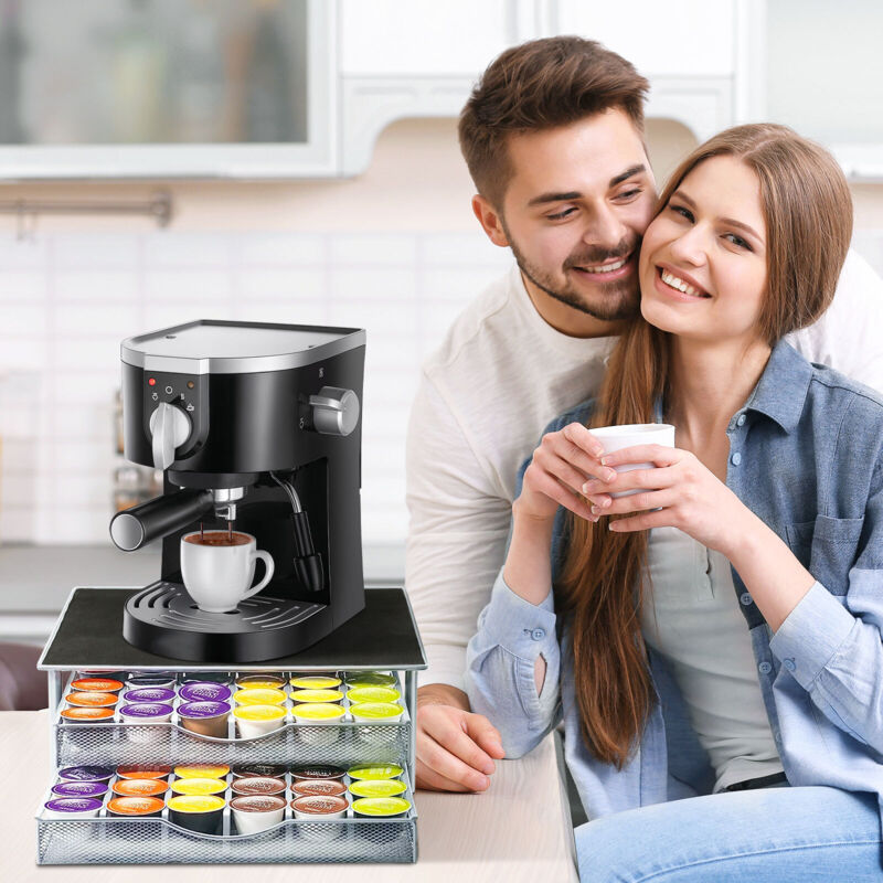 Support de dosettes de café en métal pour 50 capsules Nespresso Vertuo Support de dosettes de café en métal pour 50 capsules Nespresso Vertuo