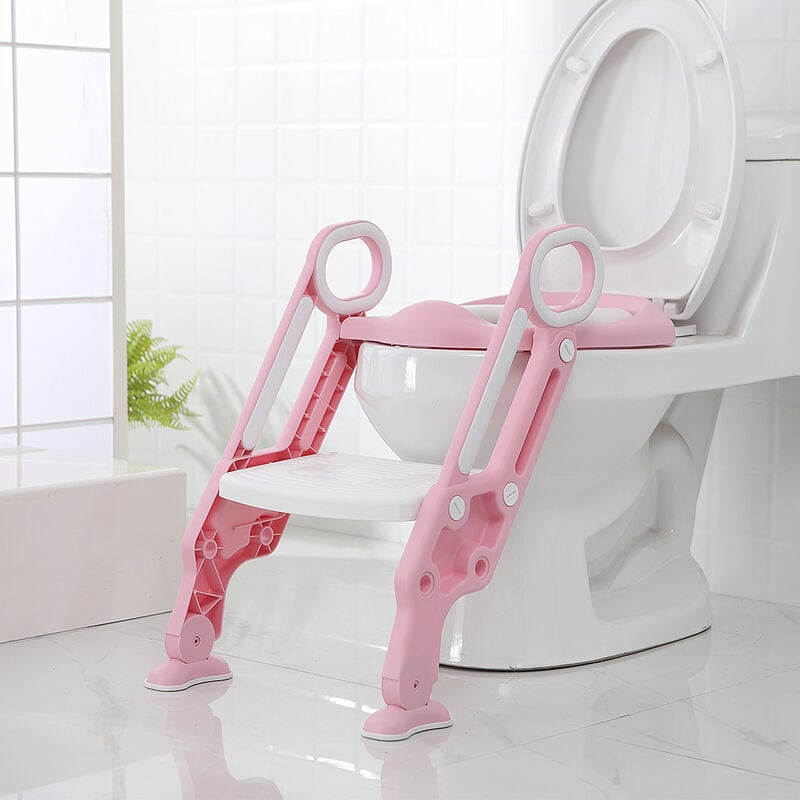 siège de toilette échelle pour enfants - froggie COULEUR Rose