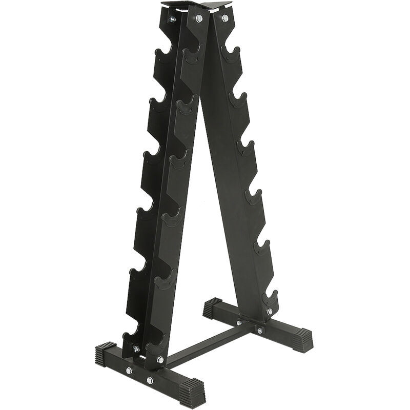 Support D'Haltères Triangle pour Petits Haltères Stand Ménage 6 Niveaux  Support D'Haltère Gym Organisation Fitness Equipement Accessoires