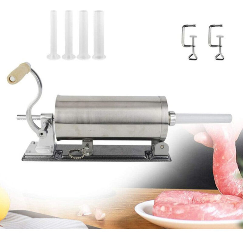 Hachoir à Viande Manuel 4 En 1 En Acier Inoxydable - Avec Poussoir à Saucisses Et Accessoires