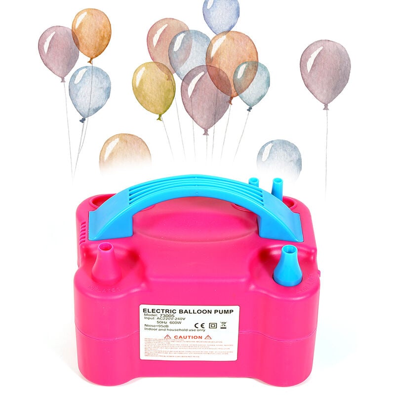 Pompe à ballon d'anniversaire, gonfleur de ballon électrique portable de  600w, souffleur automatique et semi-automatique pour anniversaire, fête,  mariage