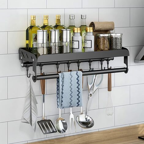 Panier Suspendu Relaxdays Avec Porte Rouleau - Rangement Cuisine & Salle De Bain | 18x31x17 Cm