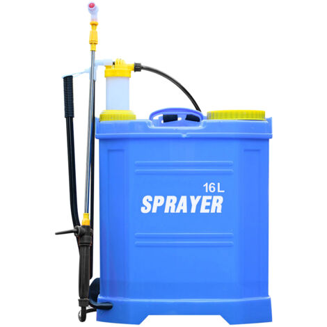 Pulvérisateur manuel - Capacité 16L - Lance en fibre et buse à usage intensif - Régulateur de pression. Sangles rembourrées et réglables - Idéal pour les extensions de plus de 400m²