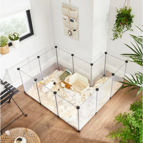 Skecten – Enclos extensible pour petits animaux – Dimensions 143x71x47 cm – Panneau en plastique PP – Assemblage facile et modulable (1/5)