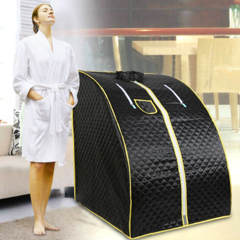 1000W Sauna à Vapeur Portable Home Spa Tente 99x76x88cm Noir