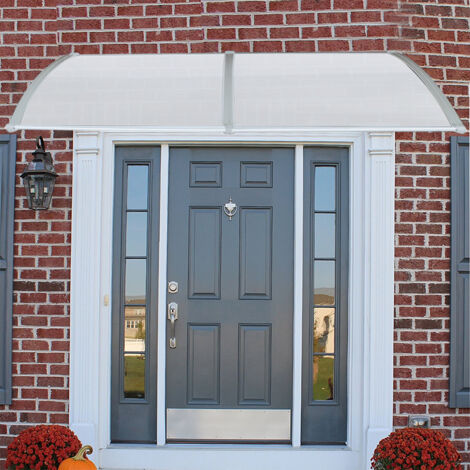 Auvent de porte entrée marquise porte marquise d'accueil terrasse toit translucide - 200cmx100cm