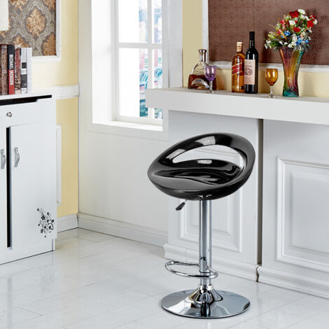 6 x Tabourets de Bar Réglables 55-75cm Noir (1/5)