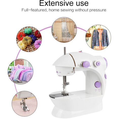 Machine à Coudre Portable Manuelle TOPINCN - 46 Accessoires Inclus (fils, Aiguilles, Ciseaux…) - Pour Vêtements, Rideaux, Tissus - Aléatoire Couleur