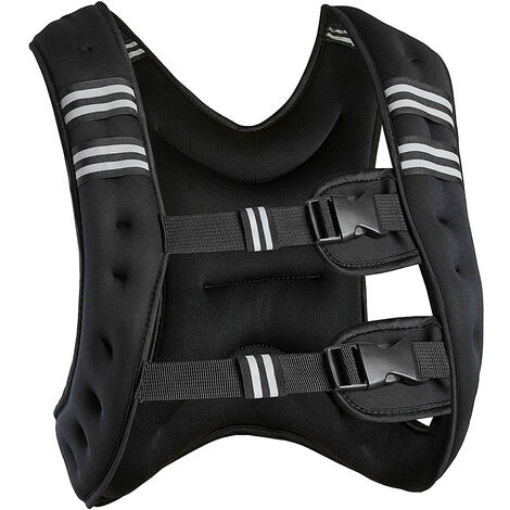 APOE Gilet Lesté Poids, Gilet d'entraînement 3kg, 5 kg, 8Kg, 10Kg, Gilet de Course, Gilet de Course avec Boucle Réglable et Poids Uniforme pour Crossfit Entraînement Exercice de Force, Bleu