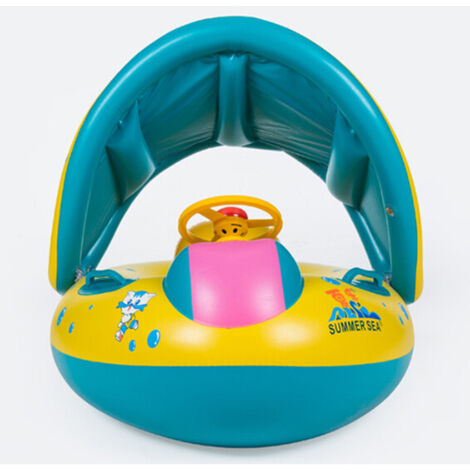 Bouee Siege Gonflable Parasol A Bebe Enfant 6 18 Mois 15kg Piscine Natation Fauteuil Baignoire Jouet