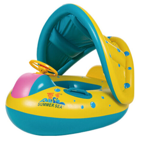 Bouee Siege Gonflable Parasol A Bebe Enfant 6 18 Mois 15kg Piscine Natation Fauteuil Baignoire Jouet