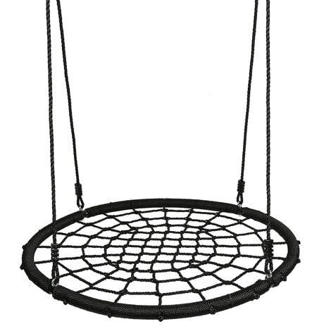 Balançoire Nid d'oiseau Rond 100 CM de Diamètre pour Arbre Supporté de Charge Maximale 200 KG Extérieur